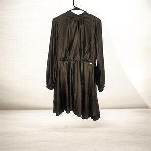 Armani Exchange Gold Long Sleeve Dress